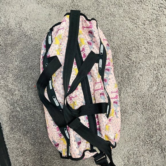 LeSportsac Pink Animal Noah's Ark Print Duffle Bag - Picture 7 of 9
